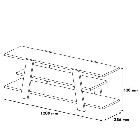 Comode TV - Comoda TV FLOWER, 120x33,6x42 cm