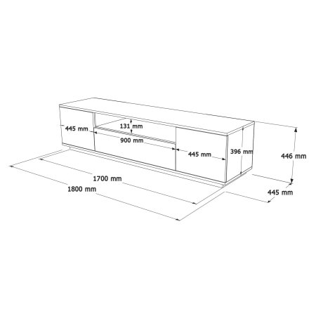 Comoda TV FR7-AW, 180x44,5x44,6 cm [12]