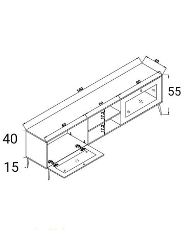 Comoda TV JUT, 180x41x55 cm [5]