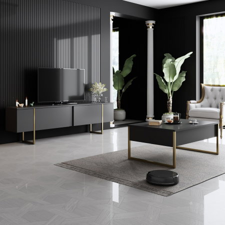 Comoda TV LUXE, 180x30x50 cm [2]