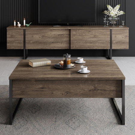 Comoda TV LUXE, 180x30x50 cm [4]