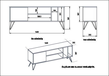 Comoda TV MISTICO, 140x35,5x58,7 cm [4]