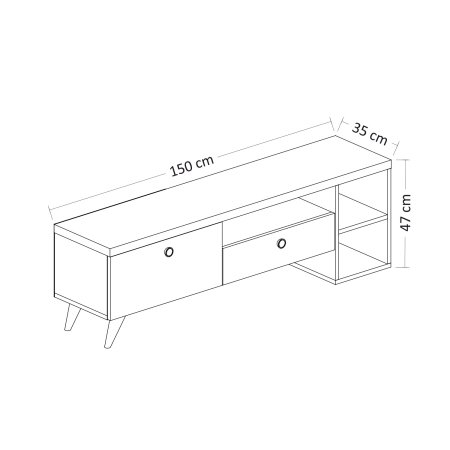 Comoda TV PARION, 150x35x47 cm [6]