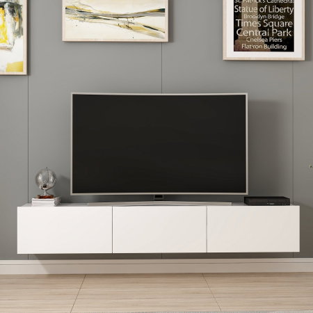 Comode TV - Comoda TV RIGEL, suspendata, 3 usi, 180x32x30 cm