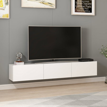 Comode TV - Comoda TV RIGEL, suspendata, 3 usi, 180x32x30 cm