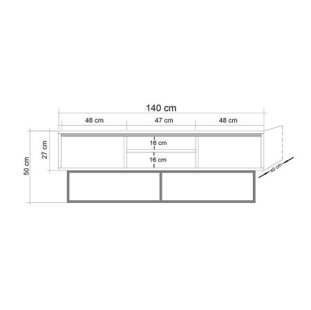 Comoda TV RODEZ, 140x40x50 cm [6]