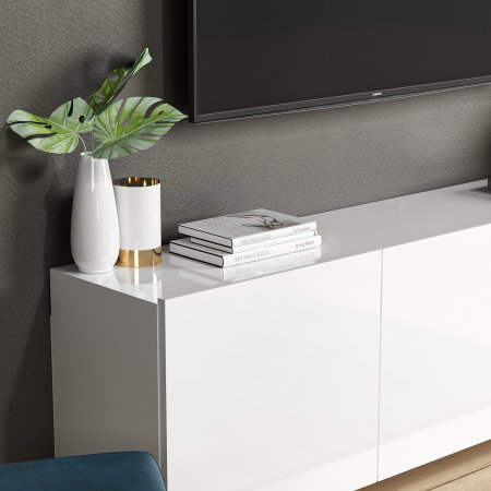 Comoda TV WHITE, 150x31x44 cm [5]