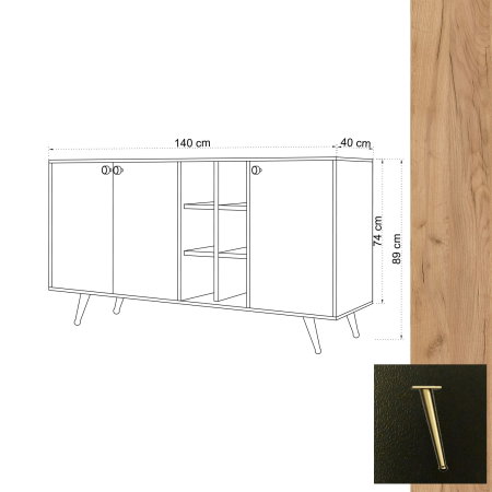 Comoda VEIT, 140x89x40 cm [4]