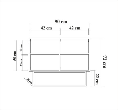 Comoda ZURI, 90x36x72 cm [7]