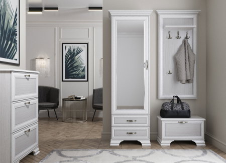 Colectia TIFFANY - Cuier suspendat TIFFANY II, crem fineline, 70x21,6x150 cm