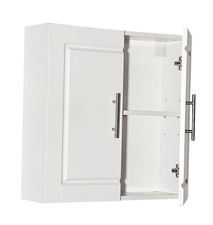 Dulap baie suspendat ANDRE, front MDF, 2 usi, alb, 60x17x60 cm [4]