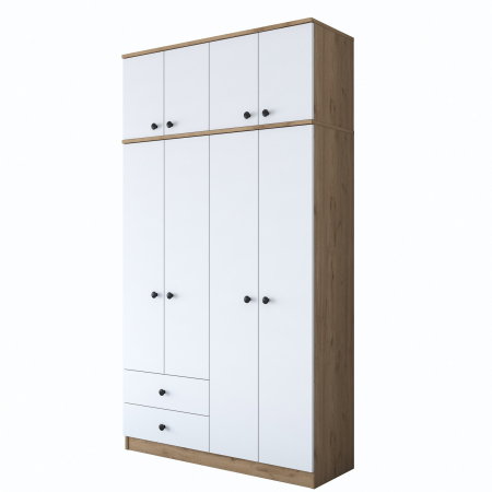 Dulap BA121, 8 usi, 2 sertare, 120x42,5x216,8 cm [6]