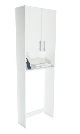 Dulap masina de spalat, 2 usi, alb, 64x25x195 cm [1]