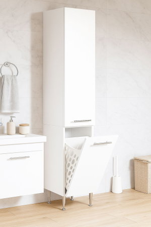 Dulapuri Baie - Dulap baie seria 016, 2 usi, alb, 35x35.7x180 cm