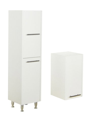 Dulap baie seria 020, 3 usi, alb, 30x30x180 cm [4]