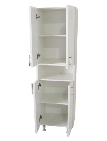 Dulapuri Baie - Dulap baie seria 002, 4 usi, alb, 60x31.6x166 cm