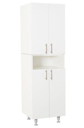 Dulapuri Baie - Dulap baie seria 002, 4 usi, alb, 60x31.6x166 cm