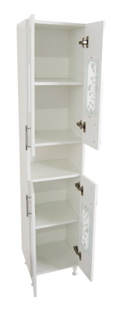 Dulapuri Baie - Dulap baie seria 177 LAGUNA, front MDF, 4 usi, alb, 35x31.6x166 cm