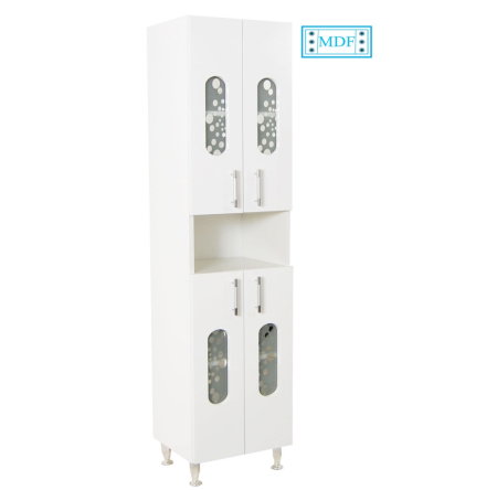 Dulapuri Baie - Dulap baie seria 177 LAGUNA, front MDF, 4 usi, alb, 35x31.6x166 cm