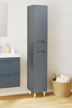 Dulapuri Baie - Dulap baie seria 033, front MDF, 2 usi, 1 sertar, antracit, 30x31.6x180 cm