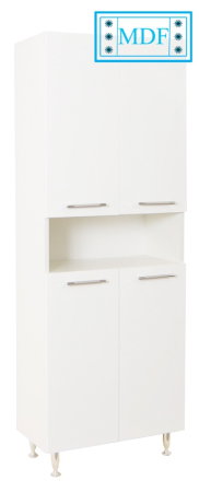 Dulapuri Baie - Dulap baie seria 004, front MDF, 4 usi, montat, alb, 60x31.6x166 cm