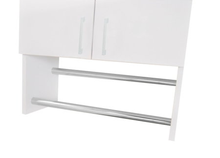 Dulap baie suspendat BELLA, 2 usi, montat, alb, 60x21.5x68 cm [3]