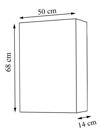 Dulapuri Baie - Dulap baie suspendat, 1 usa, oglinda, alb, 50x14x68 cm