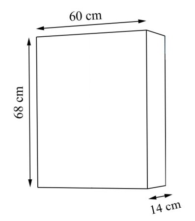 Dulapuri Baie - Dulap baie suspendat, 1 usa, oglinda, alb, 60x14x68 cm