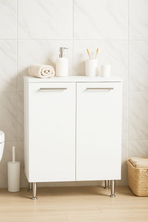 Dulapuri Baie - Dulap baie, 2 usi, alb, 60x30x80 cm