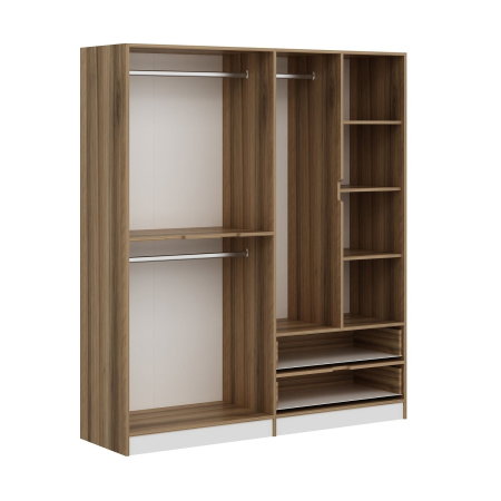 Dulap ELINA, 6 usi, 2 sertare, 185x52x208 cm [4]