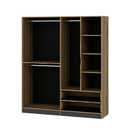 Dulap ELINA, 6 usi, 2 sertare, 185x52x208 cm [5]