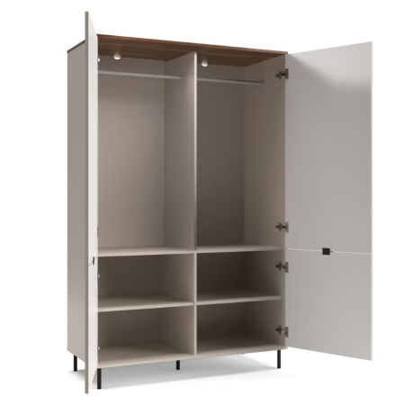 Dulap EVO, 2 usi, casmir + stejar castello, 123,2x54,9x194,5 cm [4]