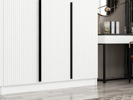 Dulap KALE PLUS, 5 usi, alb, 225x52x210 cm [4]