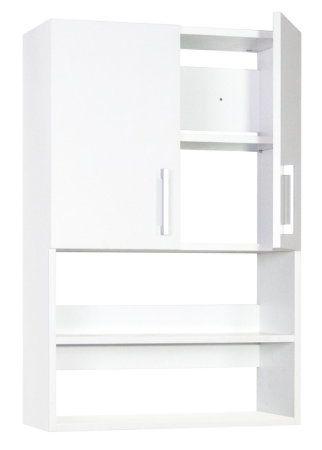 Dulapuri Baie - Dulap baie suspendat, 2 usi, alb, 60x25x90 cm