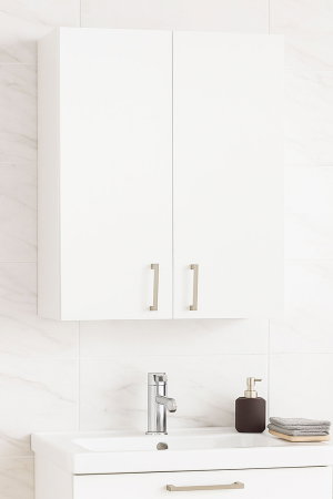 Dulap baie suspendat PROFI, 2 usi, alb, 55x21.5x68 cm [0]