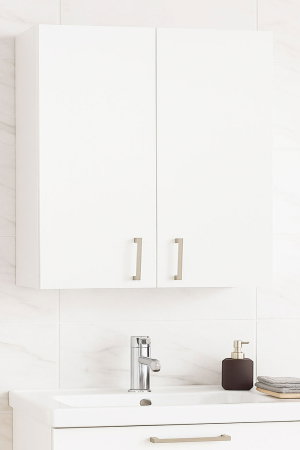 Mobilier Baie - Dulap baie suspendat PROFI, 2 usi, alb, 65x21.5x68 cm