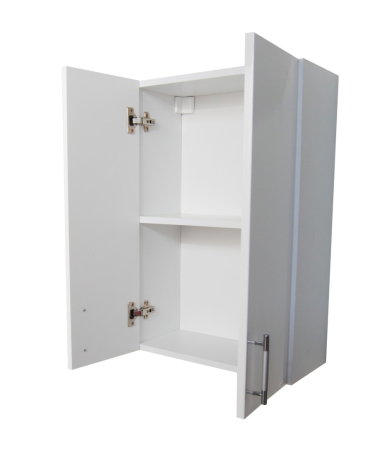 Mobilier Baie - Dulap baie suspendat VERONA, front MDF,  2 usi, alb, 45x21.5x68 cm