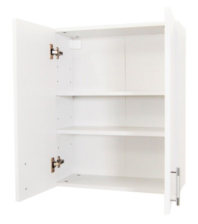 Dulap baie suspendat VERONA, front MDF, 2 usi, alb, 60x21.5x68 cm [2]