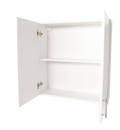 Dulap baie suspendat VERONA, front MDF, 2 usi, alb, 65x21.5x68 cm [2]