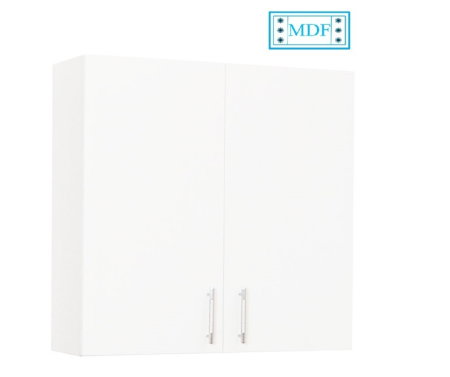 Dulap baie suspendat VERONA, front MDF, 2 usi, alb, 70x21.5x68 cm [1]