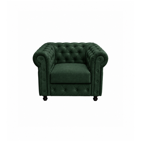 Fotoliu CHESTERFIELD cu arcuri, albastru, 105x90x80 cm