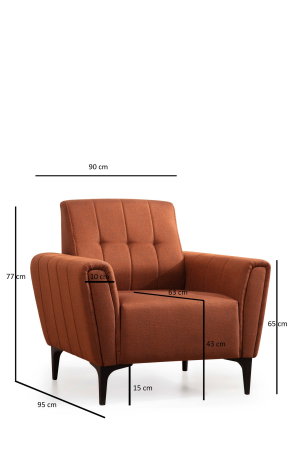 Fotoliu fix HAMLET, 90x95x77 cm [5]