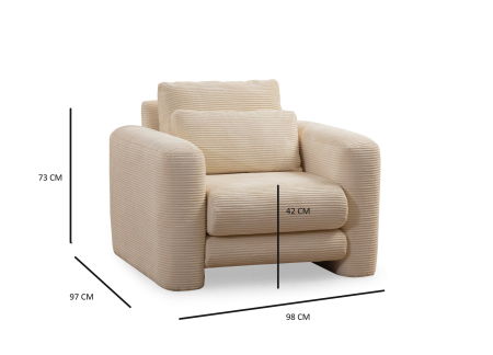 Fotoliu fix LILY, 98x97x73 cm [5]