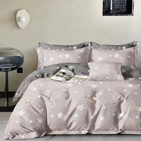 Lenjerii pat - Lenjerie de pat Percale 1P, 3 piese, cearceaf pat clasic 160cm x 240cm, cearceaf pilota 150cm x 220cm, 1 fata perna 50 x 70, PRC134