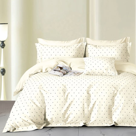 Lenjerii pat - Lenjerie de pat Percale 2PXXL, 4 piese, cearceaf pat clasic 240cm x 260cm, cearceaf pilota 200cm x 230cm, 2 fete perna 50 x 70, PRC191