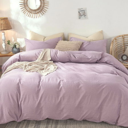 Lenjerii pat - Lenjerie de pat Percale 2PXXL, 4 piese, cearceaf pat clasic 240cm x 260cm, cearceaf pilota 200cm x 230cm, 2 fete perna 50 x 70, ROZ