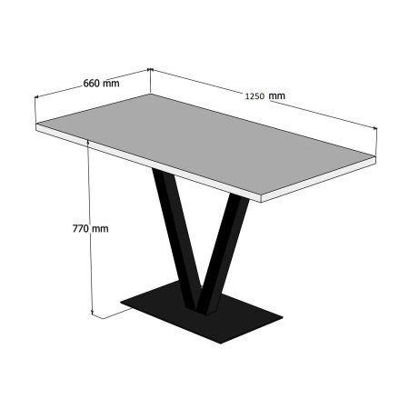 Mese Living - Masa SUN, 125x66x77 cm