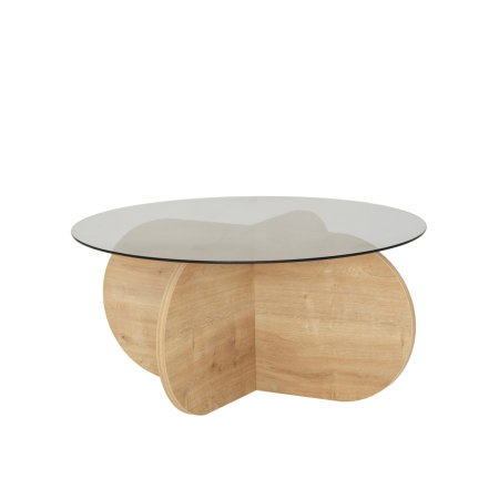 Masuta de cafea BUBBLE, stejar, 75x75x35 cm [0]