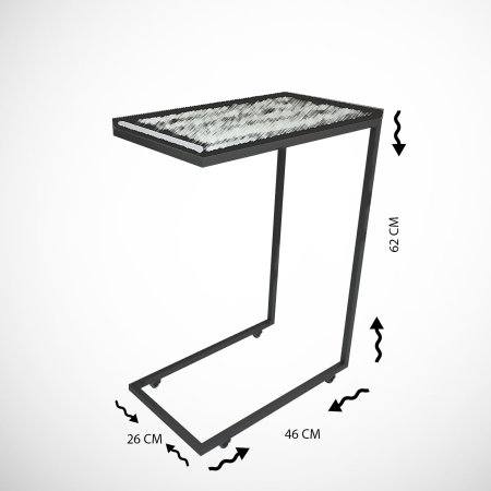Masuta de cafea CALLEN, 46x26x62 cm [5]