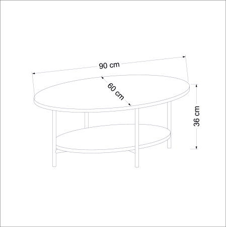 Masuta de cafea ELIS, 90x60x36 cm [5]